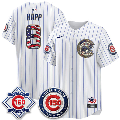 Chicago Cubs 2026 Independence Day USA Vapor Limited Jersey - Stitched