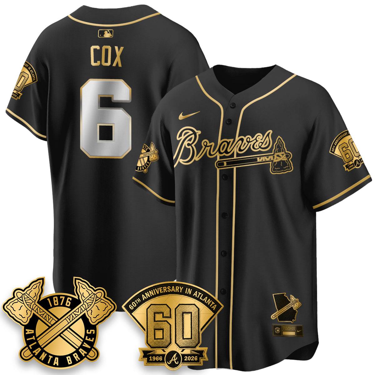 Atlanta Braves 60th Anniversary Silver Edition Vapor Limited Jersey - All Stitched