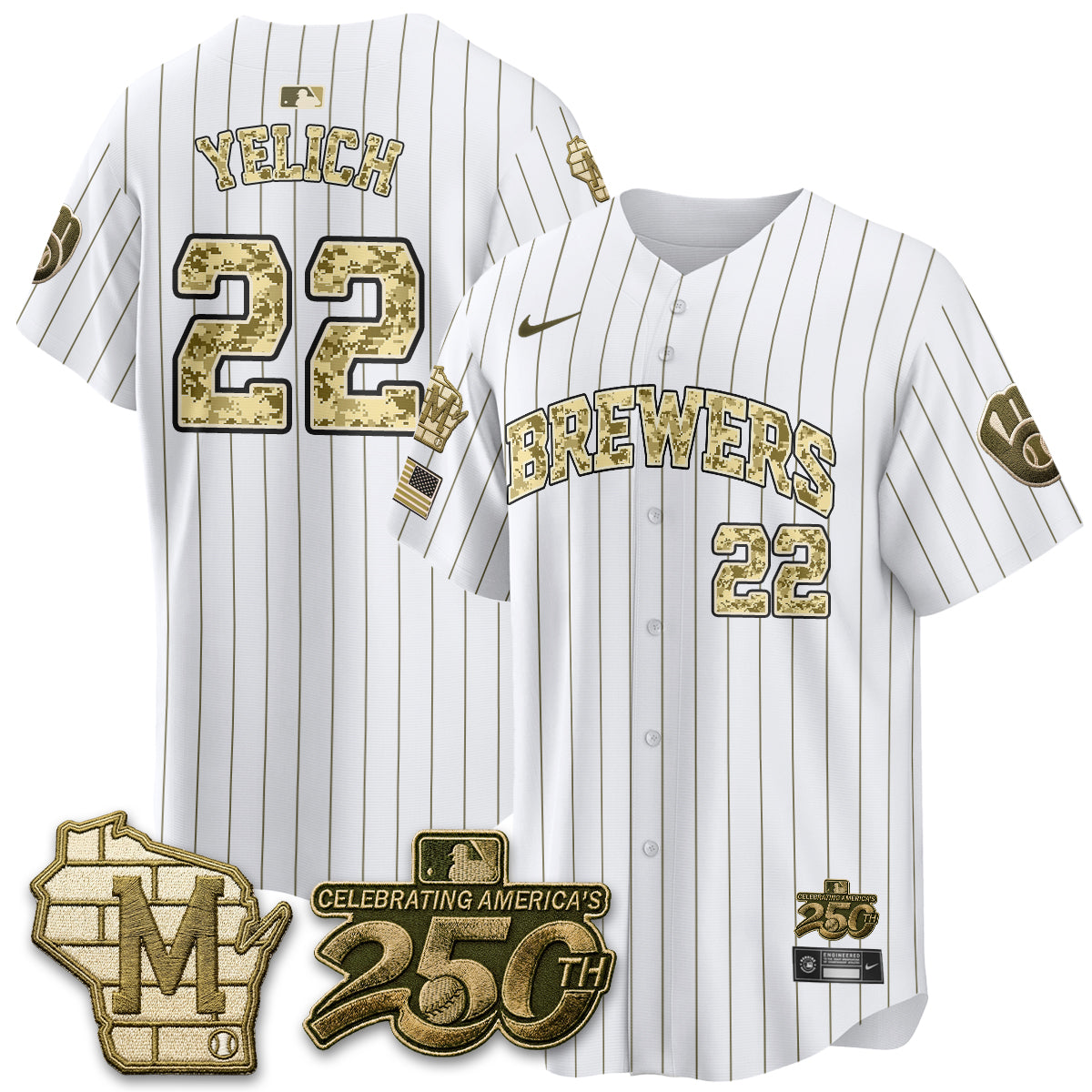 Milwaukee Brewers Armed Forces Day 2026 Vapor Limited Jersey - All Stitched