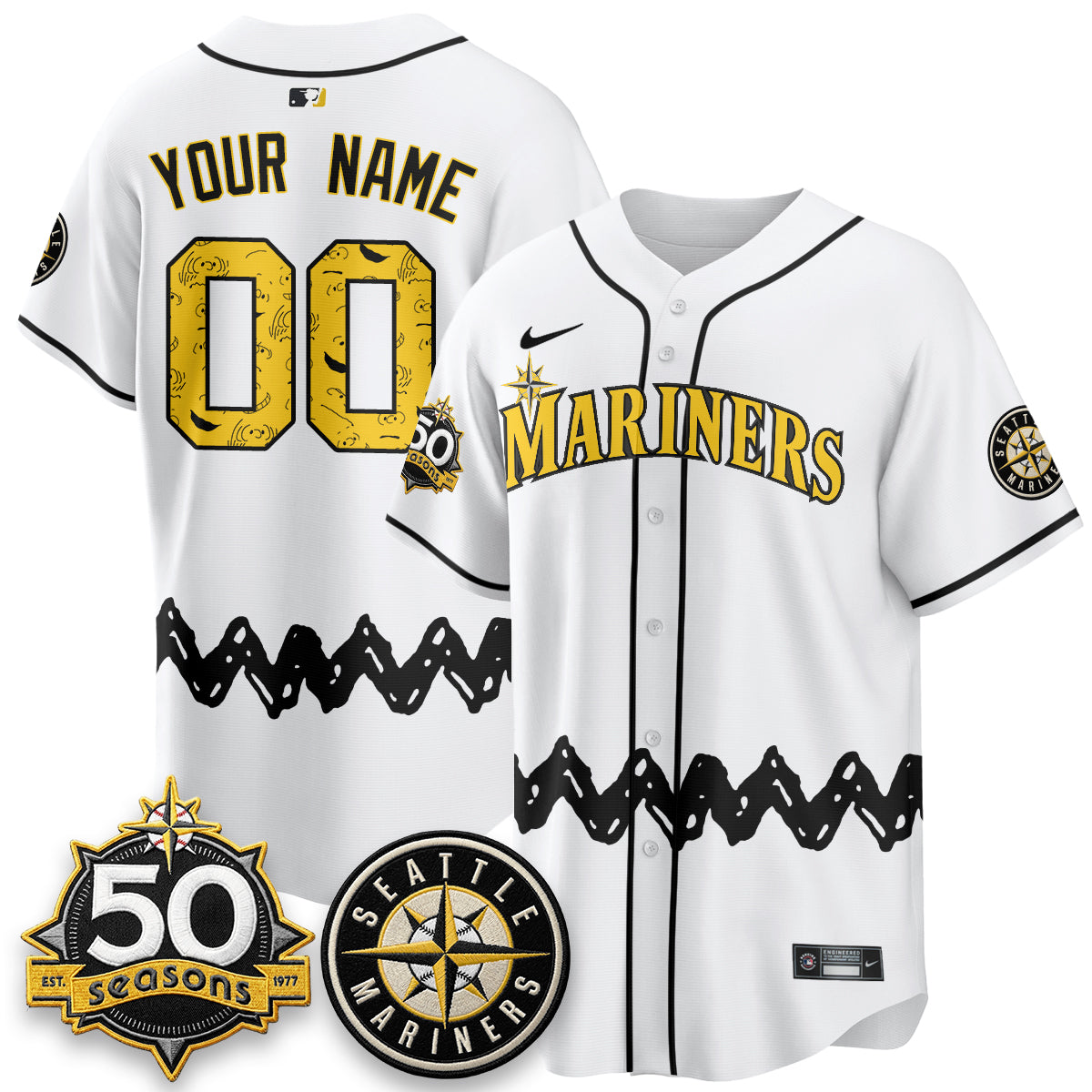 Seattle Mariners x P-Nuts Vapor Limited Custom Jersey - Stitched