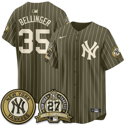 NYY New Era Olive 2026 Armed Forces Day Jersey -All Stitched