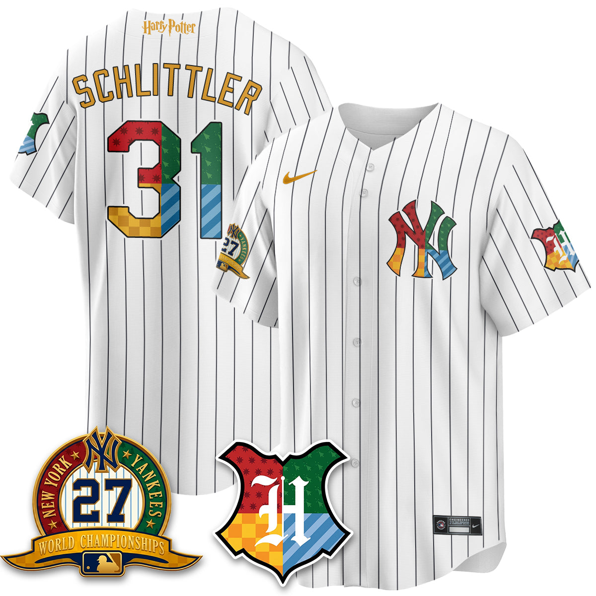 New York Yankees x "The Lightning Bolt Wizard" Edition Vapor Jersey- Stitched