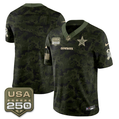 Dallas Cowboys 2026 Salute to Service Edition Vapor Jersey - Stitched