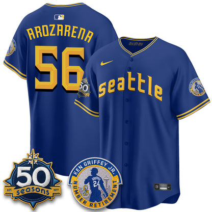 Seattle Mariners Ken Griffey Jr. Patch Vapor Premier Limited Jersey - All Stitched