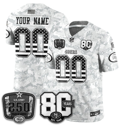 San Francisco 49ers 2026 Salute to Service Edition Vapor Custom Jersey V2- Stitched