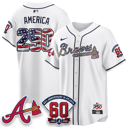 Atlanta Braves 2026 Independence Day USA Vapor Limited Jersey - Stitched