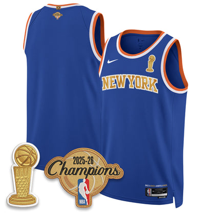New York Knicks Champions Night Vapor Jersey - Stitched-NQD