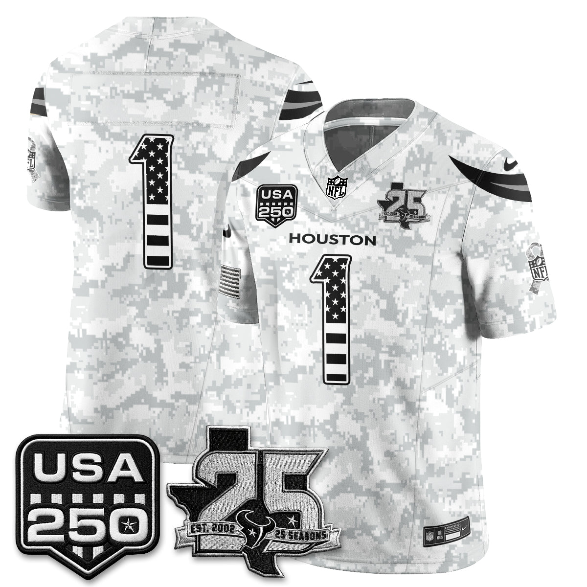Houston Texans 2026 Salute to Service Edition Vapor Jersey - Stitched