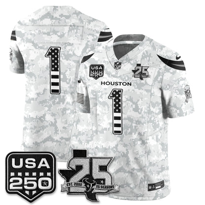 Houston Texans 2026 Salute to Service Edition Vapor Jersey - Stitched