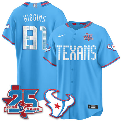 Houston Texans 2026 Rivalries Baseball Vapor Jersey - Stitched