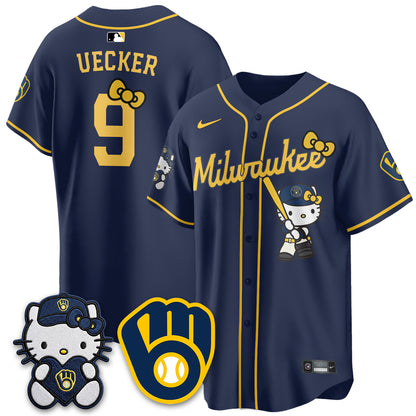 Milwaukee Brewers Meow KT Night Vapor Limited Jersey - Stitched