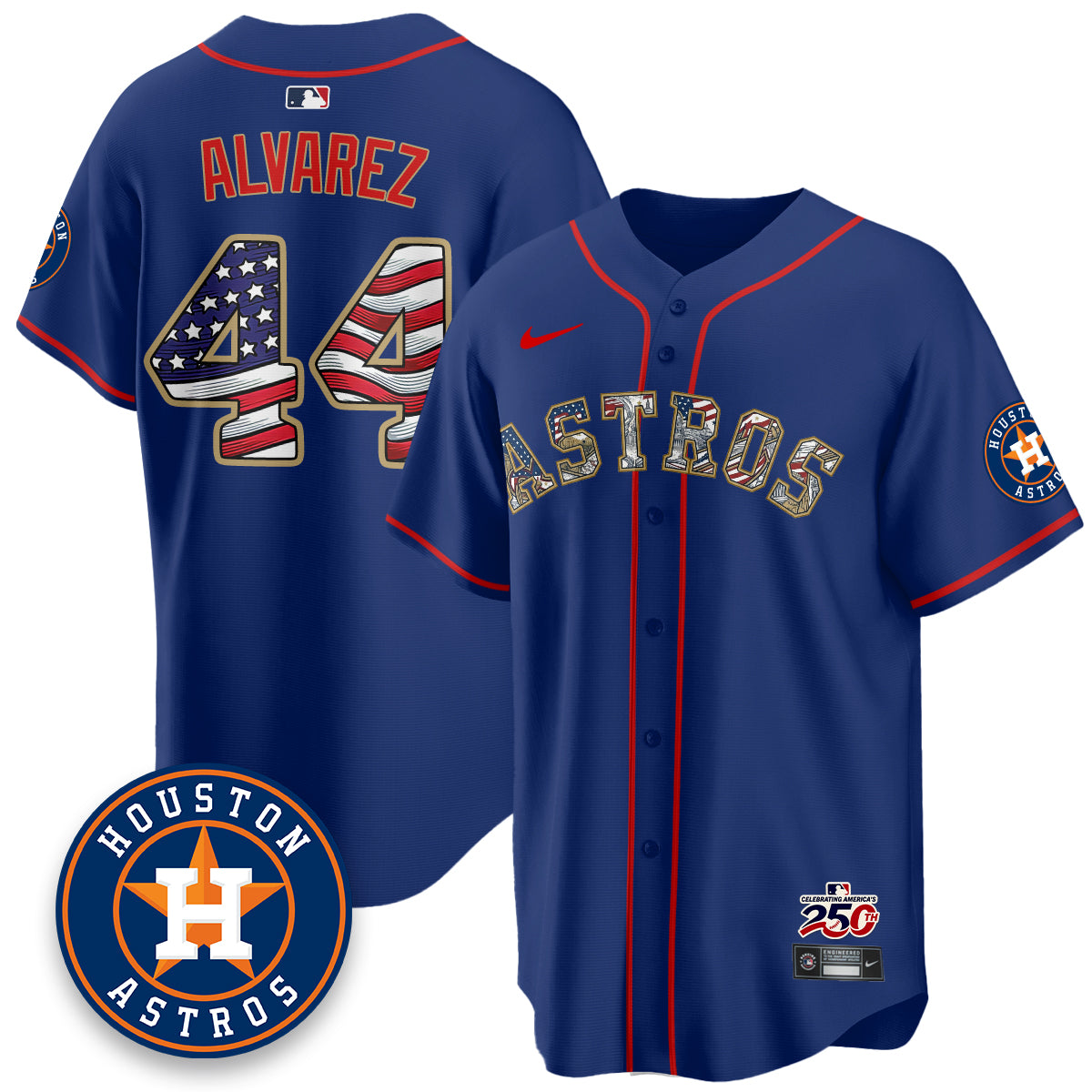 Houston Astros 2026 Independence Day USA Vapor Limited Jersey - Stitched