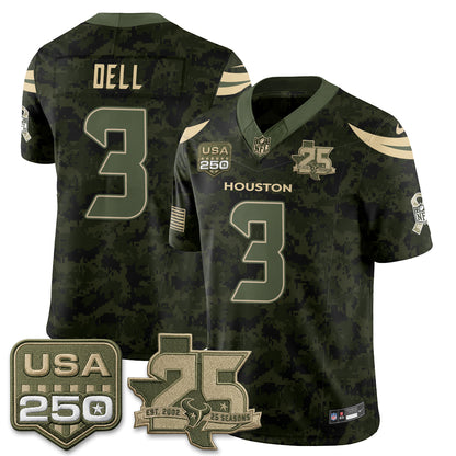 Houston Texans 2026 Salute to Service Edition Vapor Jersey - Stitched