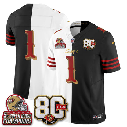 San Francisco 49ers Rivalries Split Edition Vapor Jersey - Stitched