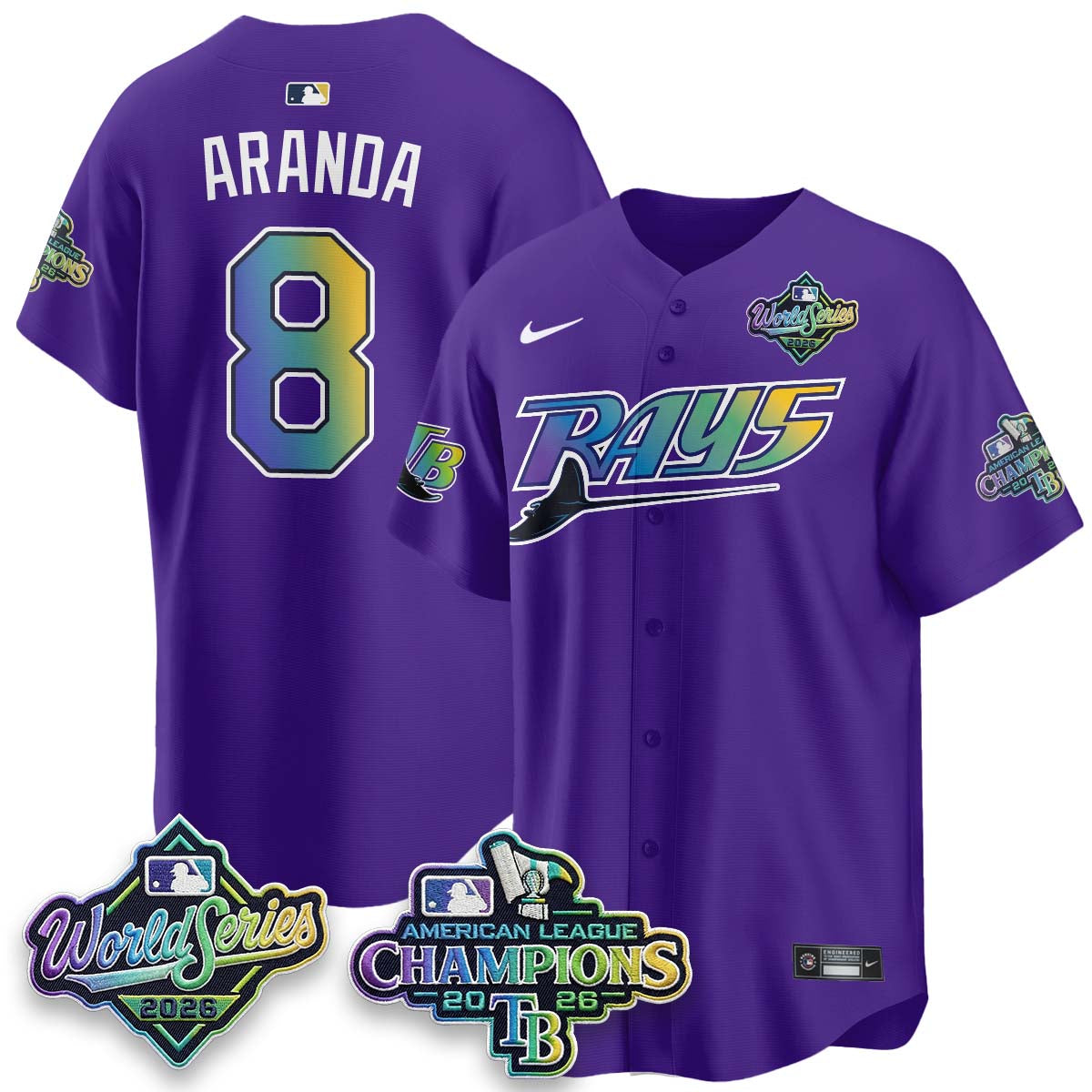 Tampa Bay Rays 2026 AL Champions Limited Vapor Jersey - Stitched-NQD