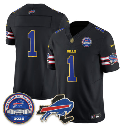 Buffalo Bills 2026 Gold Trim Edition Vapor Jersey - Stitched