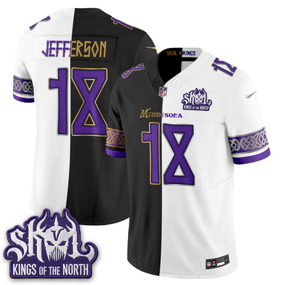 Minnesota Vikings Warrior Split Edition Vapor Jersey - Stitched-NQD