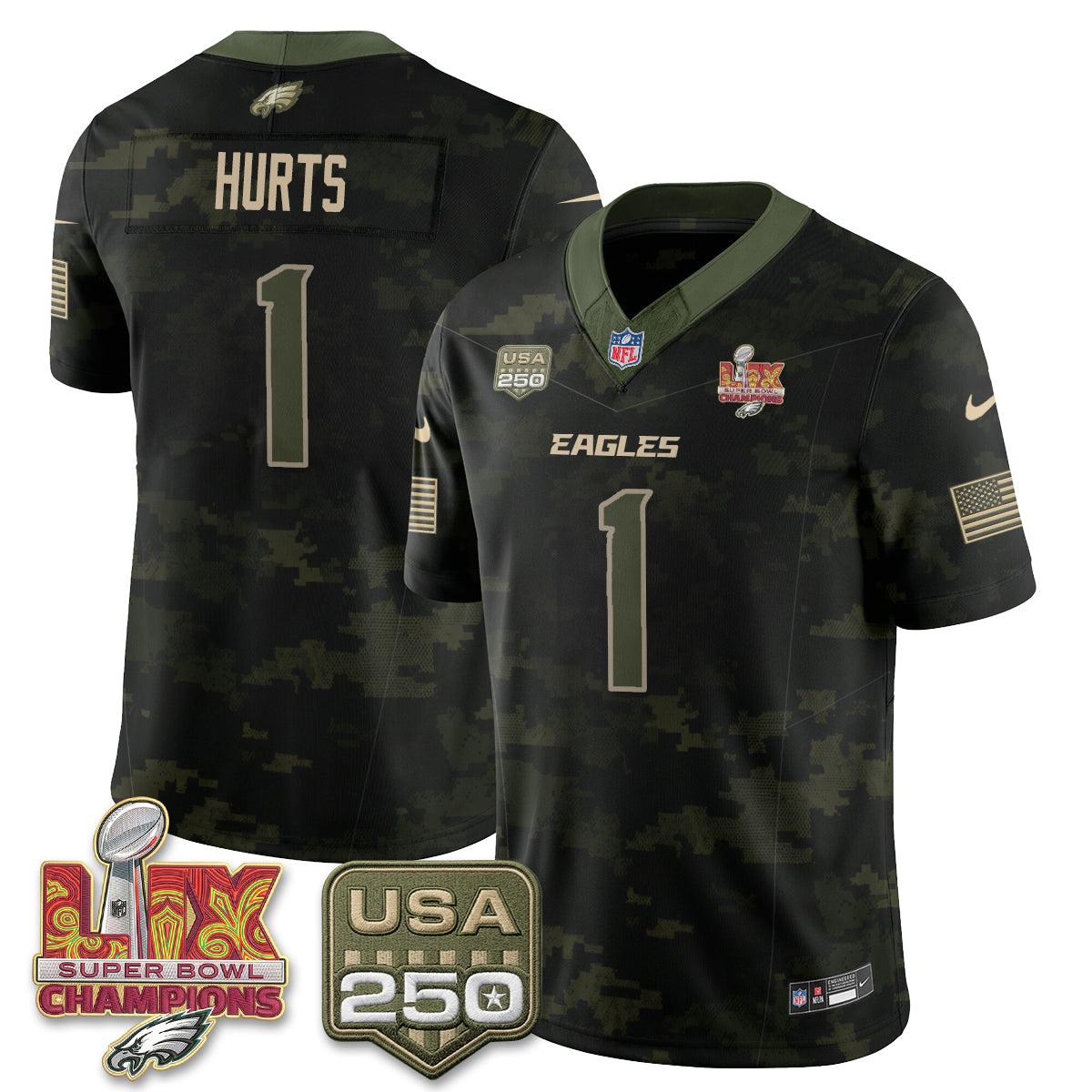 Philadelphia Eagles Salute to Service Vapor Jersey - Stitched