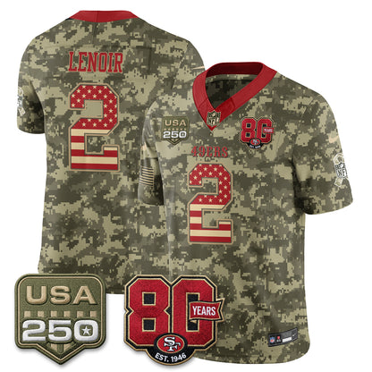 San Francisco 49ers 2026 Salute to Service Edition Vapor Jersey - Stitched-NQD