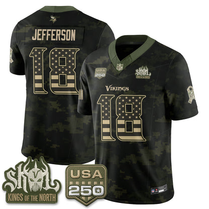 Minnesota Vikings 2026 Salute to Service Edition Vapor Jersey - Stitched