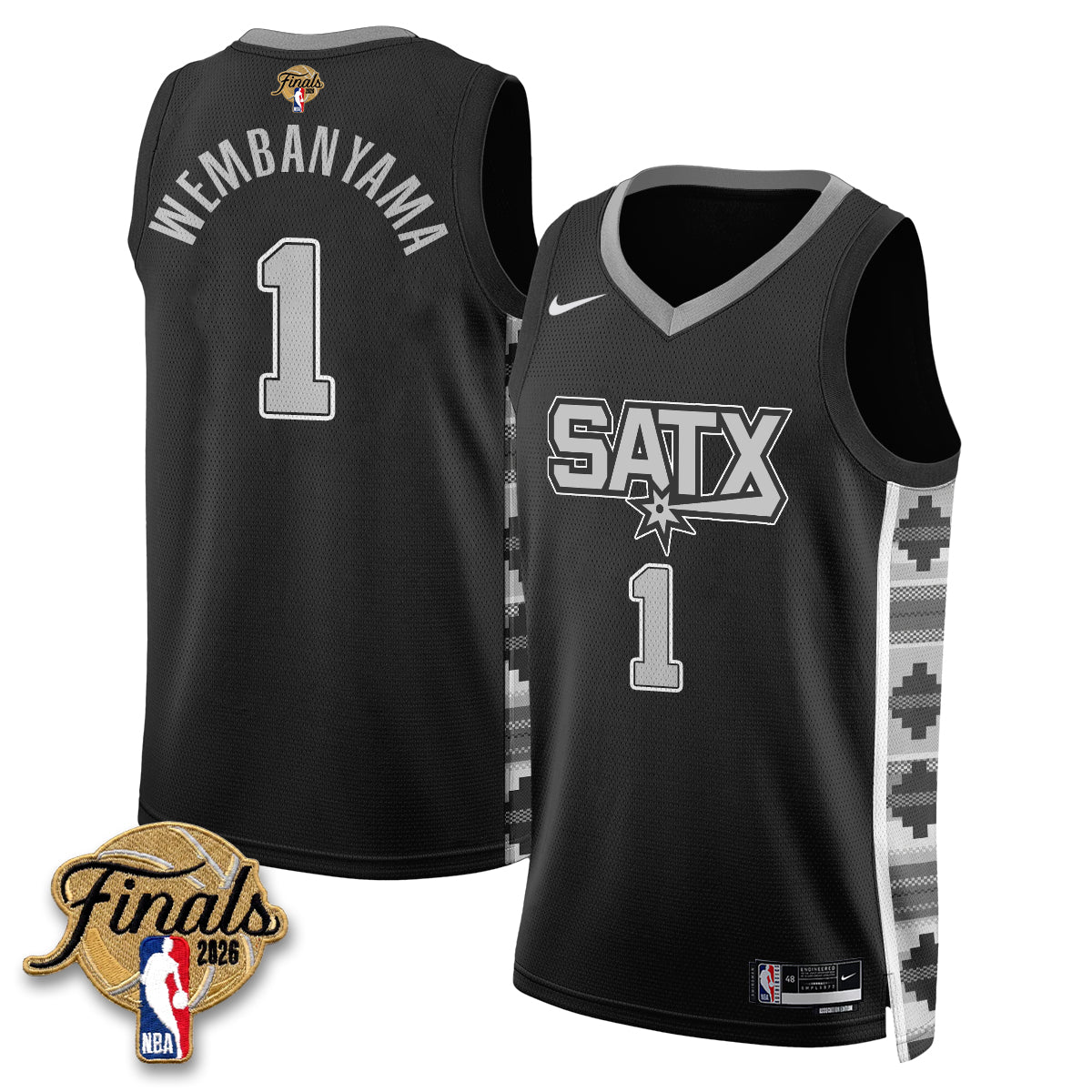 San Antonio Spurs 2026 NBA Western Conference Champions Vapor Jersey V2- Stitched