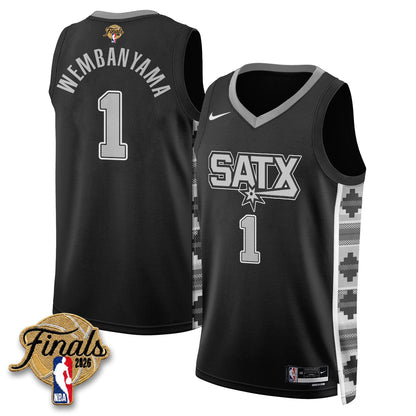 San Antonio Spurs 2026 NBA Western Conference Champions Vapor Jersey V2- Stitched
