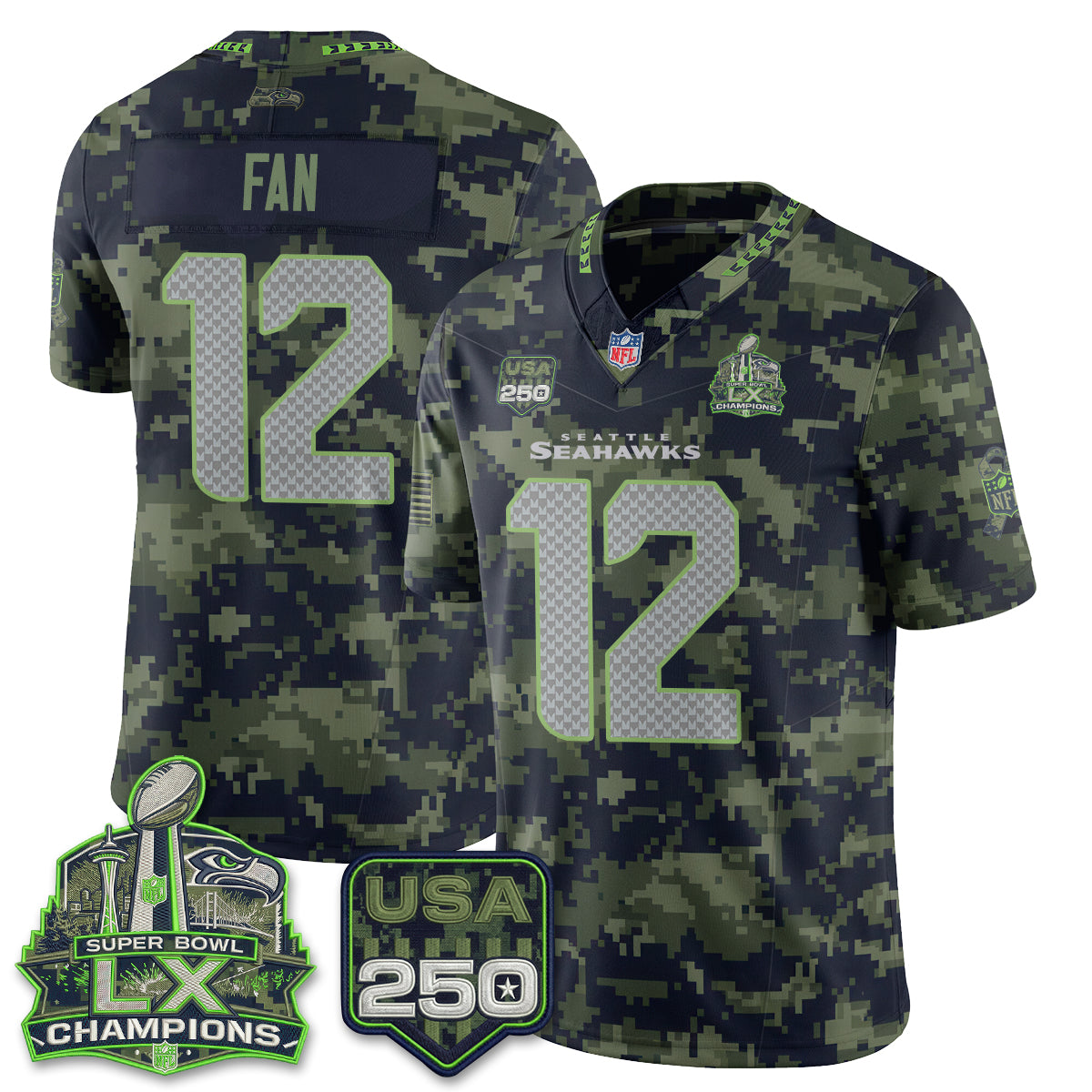 Seattle Seahawks 2026 Salute to Service Edition Vapor Jersey - Stitched-NQD