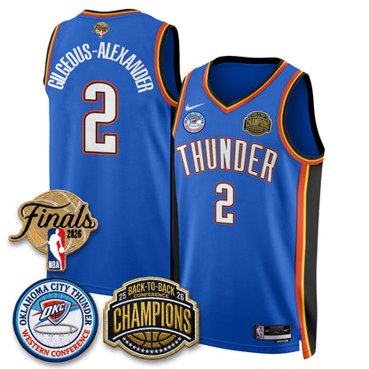 Oklahoma City Thunder 2026 NBA Western Conference Champions Vapor Jersey - Stitched