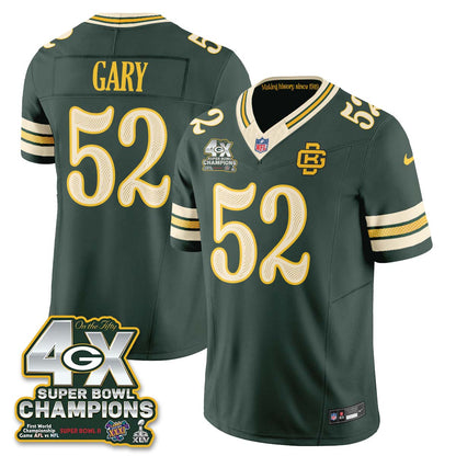 Green Bay Packers 2026 Rivalries 4X Champs Vapor Jersey - Stitched