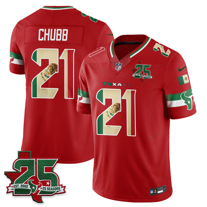Houston Texans 25 Seasons Mexico Style Vapor Jersey - Stitched