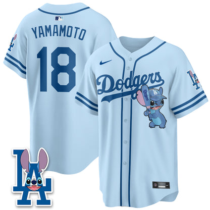 Los Angeles Dodgers x Blue Alien Edition Vapor Jersey - Stitched