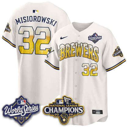 Milwaukee Brewers "Pitcher & Pint" WS26 & 2026 NL Champions Vapor Jersey - Stitched (V2)