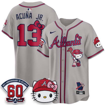 Atlanta Braves x Meow KT 2026 Vapor Limited Jersey - All Stitched