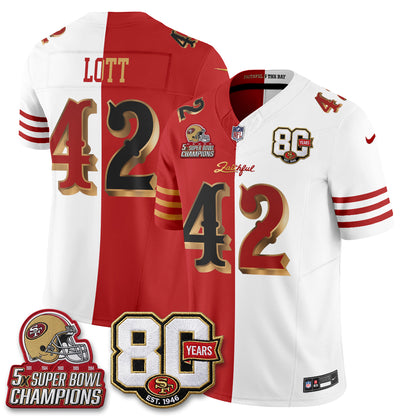San Francisco 49ers Rivalries Split Edition Vapor Jersey - Stitched
