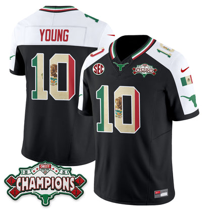 Texas Longhorns Mexico Edition Vapor Jersey - Stitched-NQD