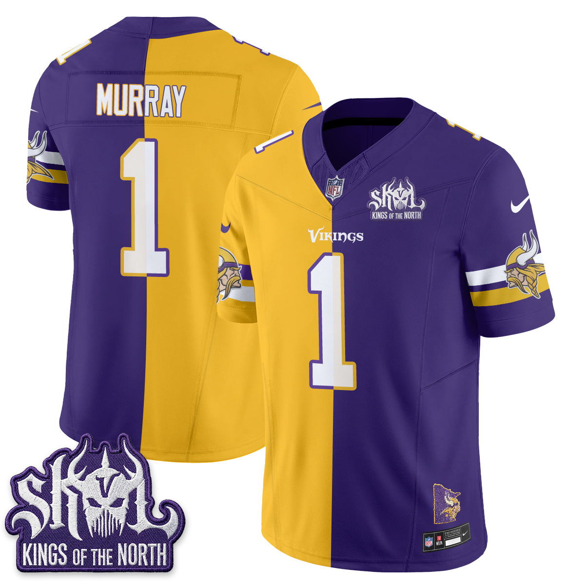 Minnesota Vikings Split Edition Vapor Jersey - Stitched