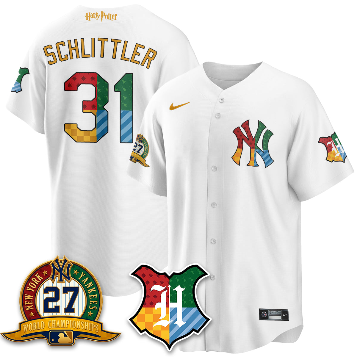 New York Yankees x "The Lightning Bolt Wizard" Edition Vapor Jersey- Stitched