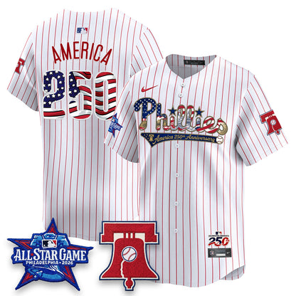Philadelphia Phillies 2026 Independence Day USA Vapor Limited Jersey - Stitched