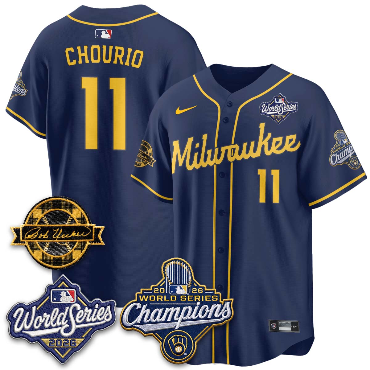 MIL 2026 WS Champions - Bob Patch Vapor Edition - Stitched-NQD (NAV9)