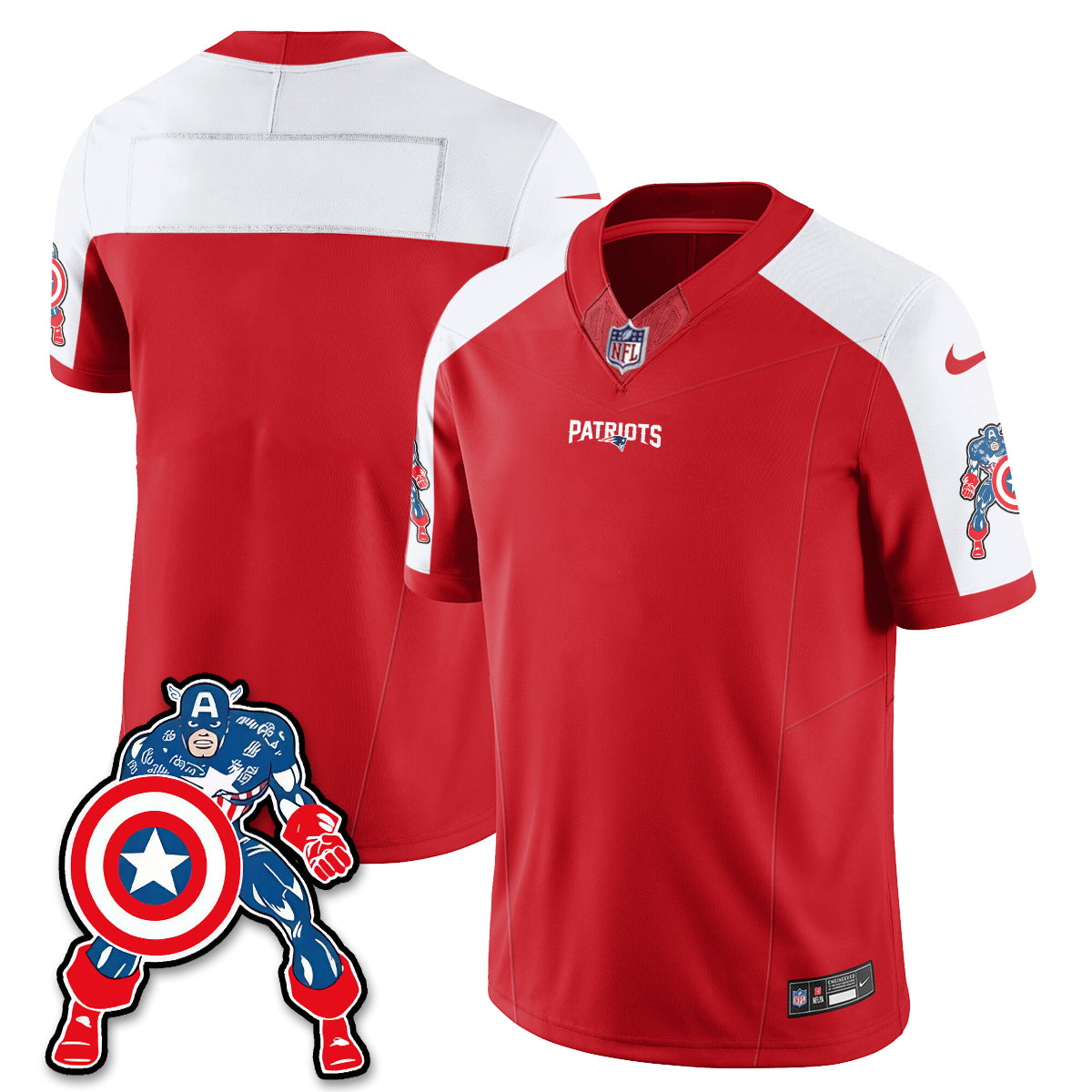 New England Patriots x Vibranium Shield Edition Vapor Jersey - Stitched