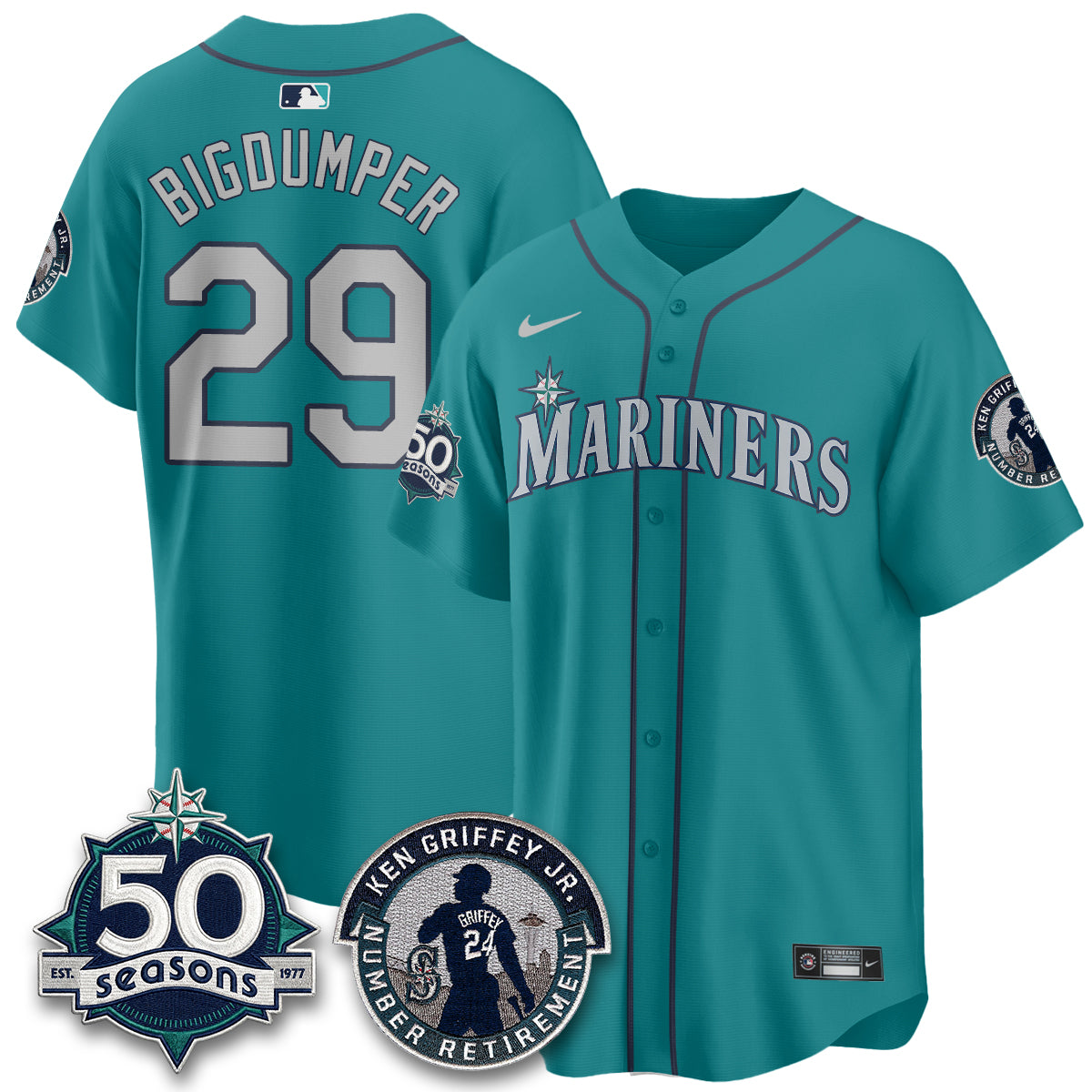 Seattle Mariners Ken Griffey Jr. Patch Vapor Premier Limited Jersey - All Stitched