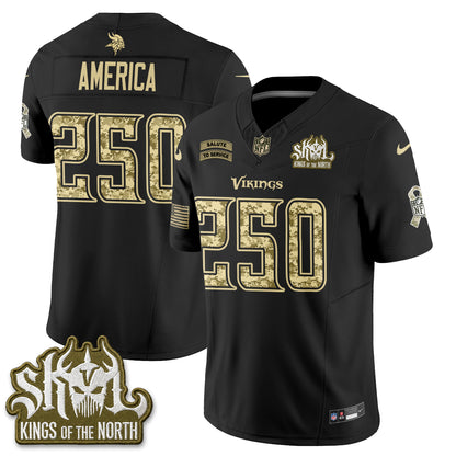 Minnesota Vikings 2026 Salute to Service V2 Vapor Jersey - Stitched-NQD