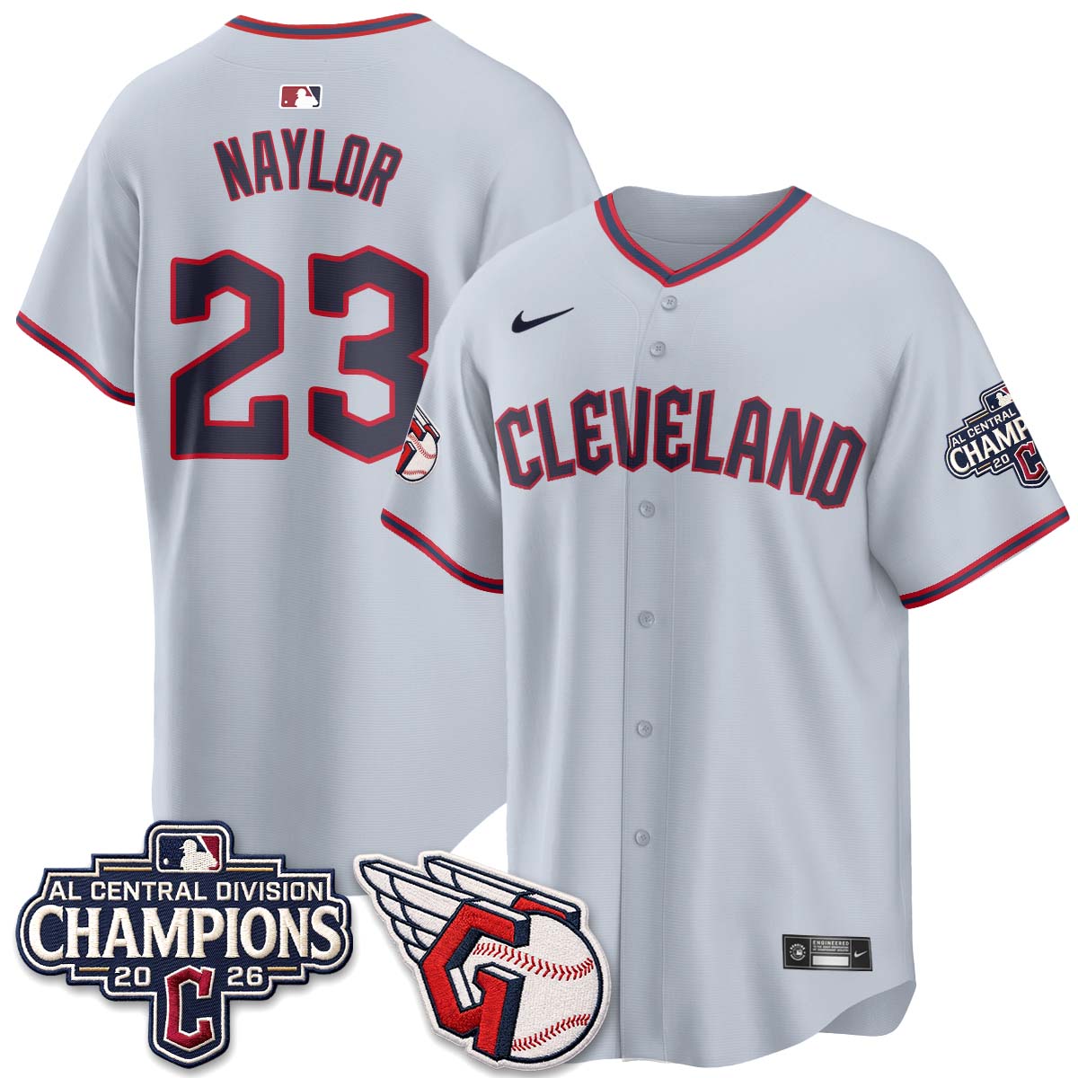 Cleveland Guardians 2026 AL Central Champs Vapor Jersey - Stitched