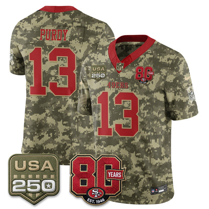 San Francisco 49ers 2026 Salute to Service Edition Vapor Jersey - Stitched-NQD