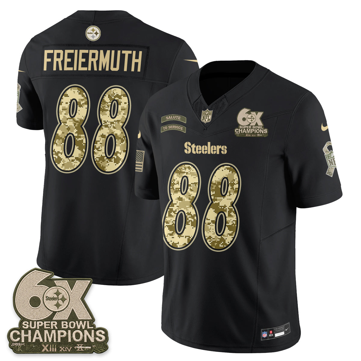Pittsburgh Steelers 2026 Salute to Service Edition Vapor Jersey V3- Stitched-NQD