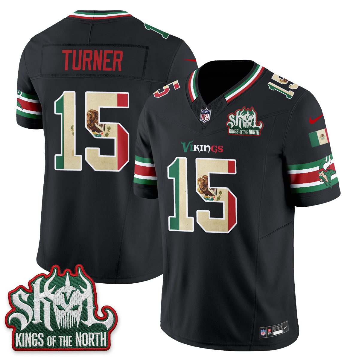 Minnesota Vikings Mexico Edition Vapor Jersey - Stitched