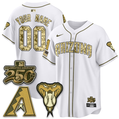 Arizona Diamondbacks Salute to Service 2026 Vapor Premier Limited Custom Jersey - All Stitched