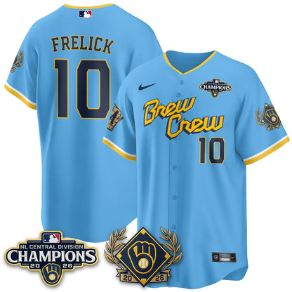MIL 2026 NL Division Champs Vapor Blue Jersey - Stitched