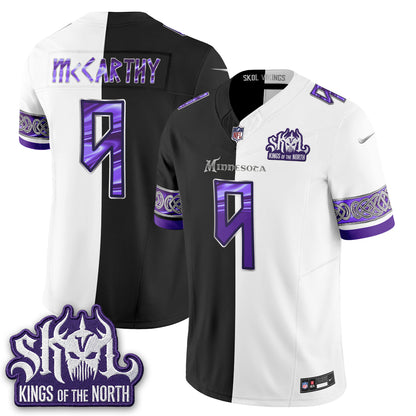 Minnesota Vikings Warrior Split Edition Vapor Jersey - Stitched-NQD