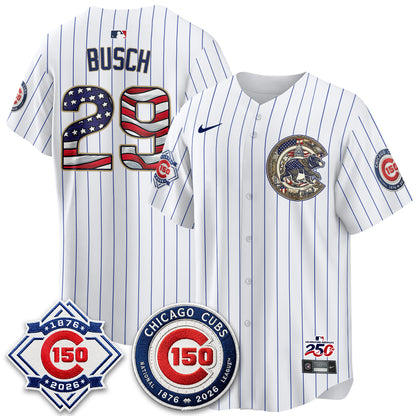 Chicago Cubs 2026 Independence Day USA Vapor Limited Jersey - Stitched